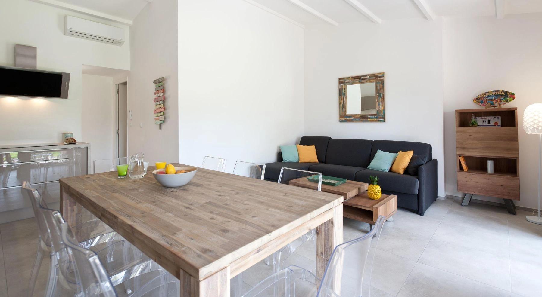 Cuisine équipée dans nos villas à louer à Santa Giulia